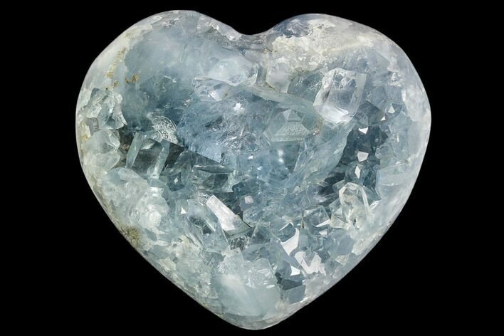 Crystal Filled Celestine (Celestite) Heart Geode - Madagascar #126649